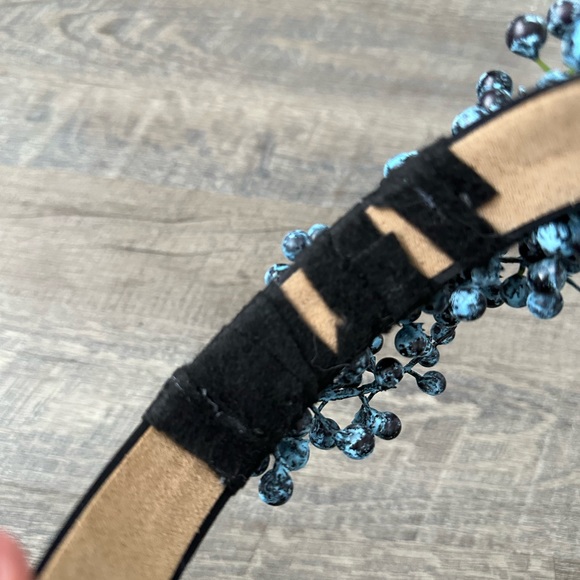 Handmade Designer Fascinator Headband  berries Blueberries Black Blue main image 5